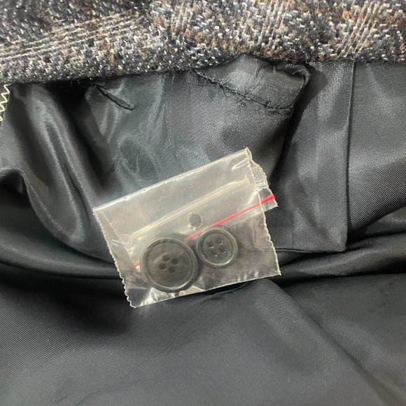 Samuelsohn Grey Striped Wool Silk Blazer Size 44 Formal Office - Picture 9 of 11